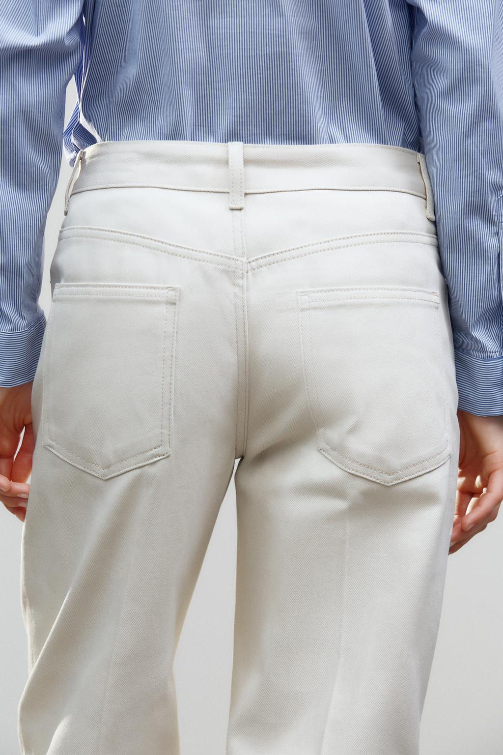 ZW COLLECTION TAPERED MID-RISE JEANS - Zara фото 4