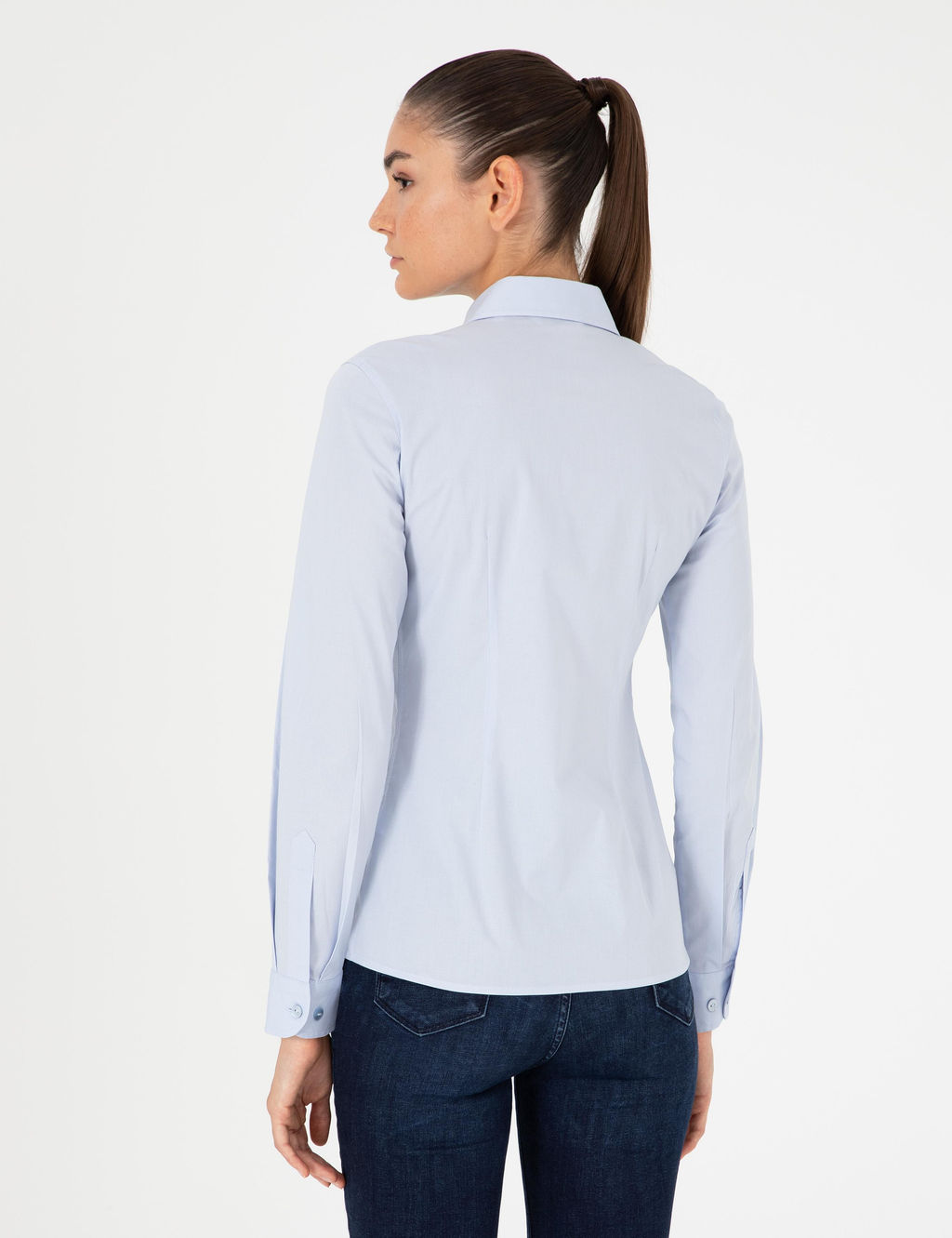 A__k Mavi Slim Fit Uzun Kollu G_mlek - Pierre cardin фото 5