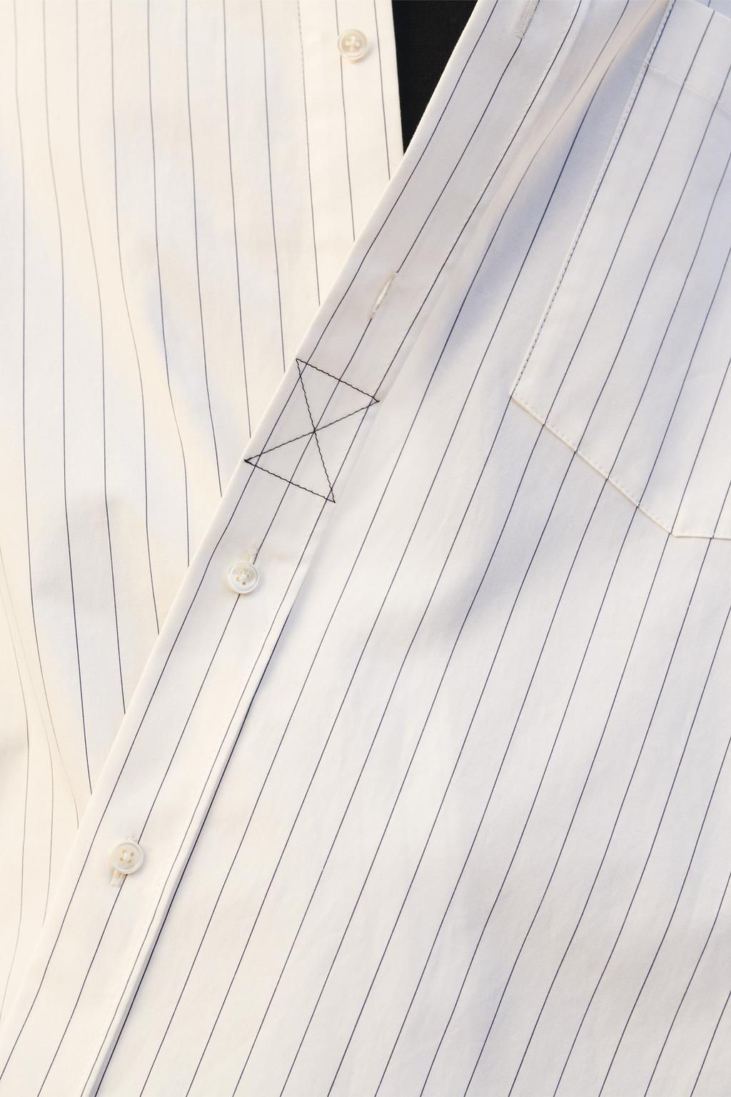LIMITED EDITION CROSSED STRIPE SHIRT - Zara фото 6