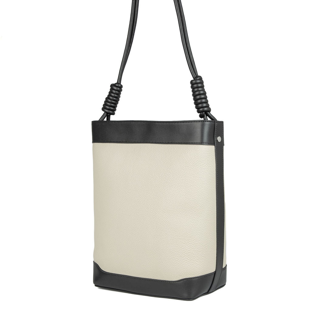 6603 white-black, Женская кожаная сумка "casual", Barcelo Biagi