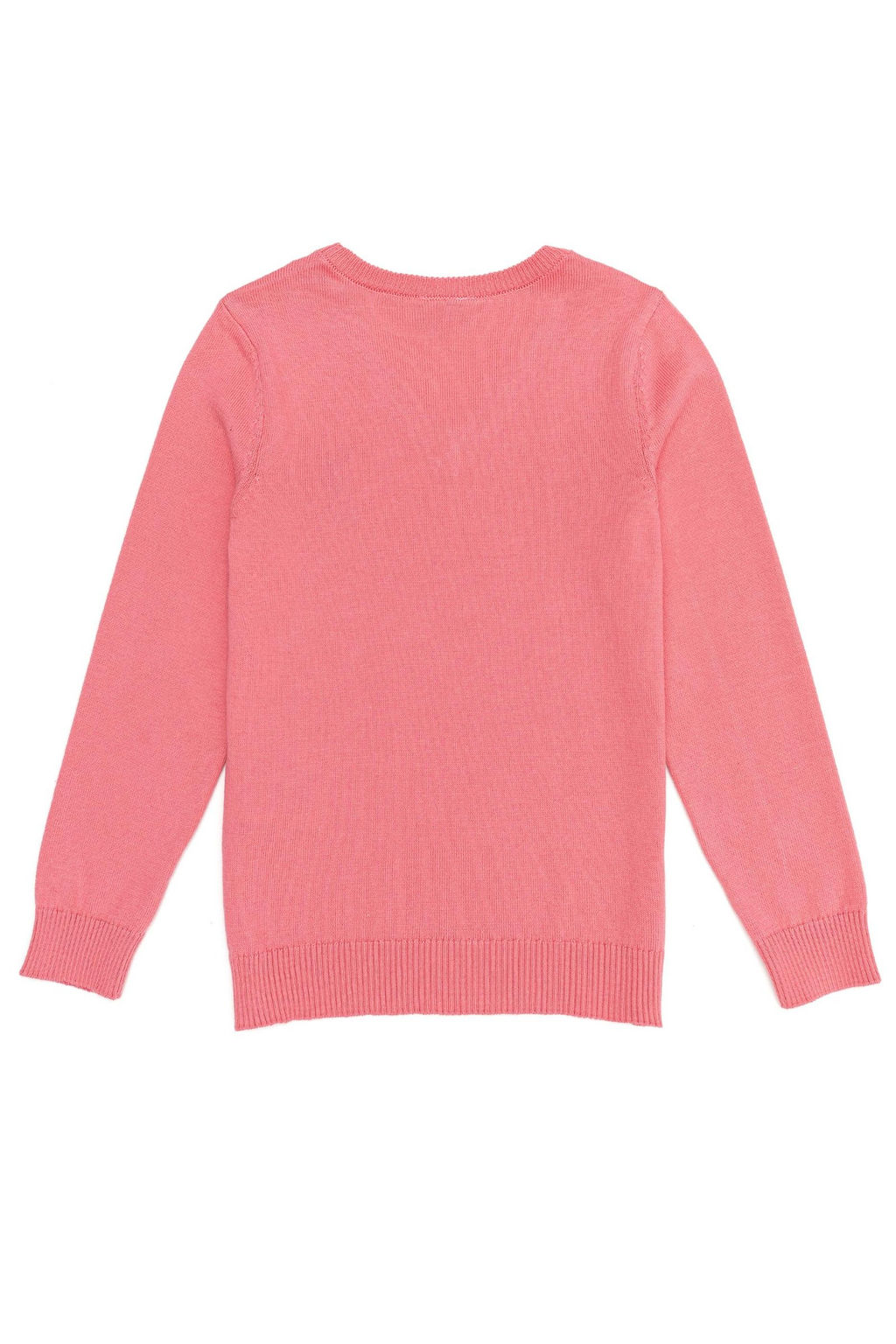 Девушка Светло-розовый с V-образным вырезом Трикотажный свитер Basic - U.s. polo assn фото 5