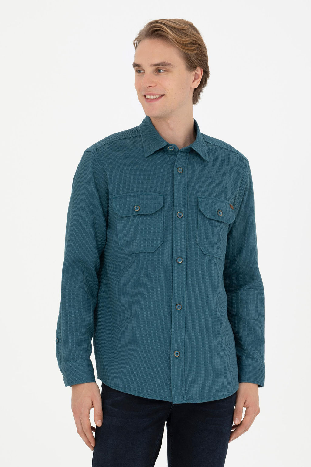 Мужская рубашка Petrol с длинным рукавом - U.s. polo assn фото 10