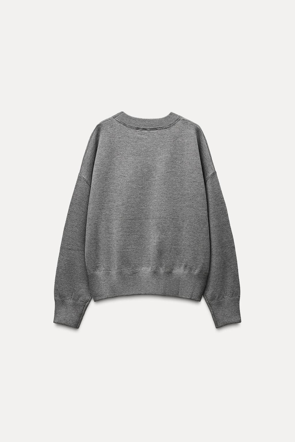 BASIC PLAIN KNIT SWEATSHIRT - Zara фото 28