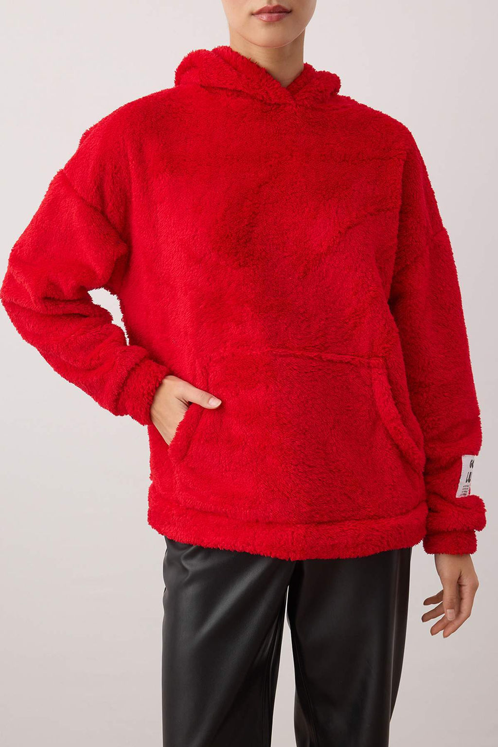 Antrasit Pelus Etiket Detayl? Regular/Normal Kal?p Pelus Orme Sweatshirt TWOAW26SW00221 - Trendyolmilla фото 7