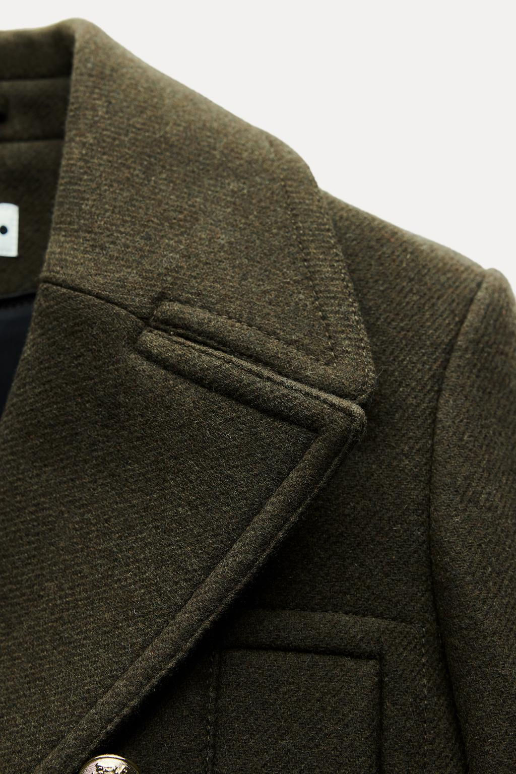 ZW COLLECTION WOOL BLEND COAT - Zara фото 7