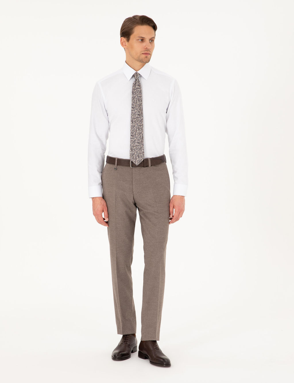 A__k Kahverengi Slim Fit Kuma_ Pantolon - Pierre cardin фото 3