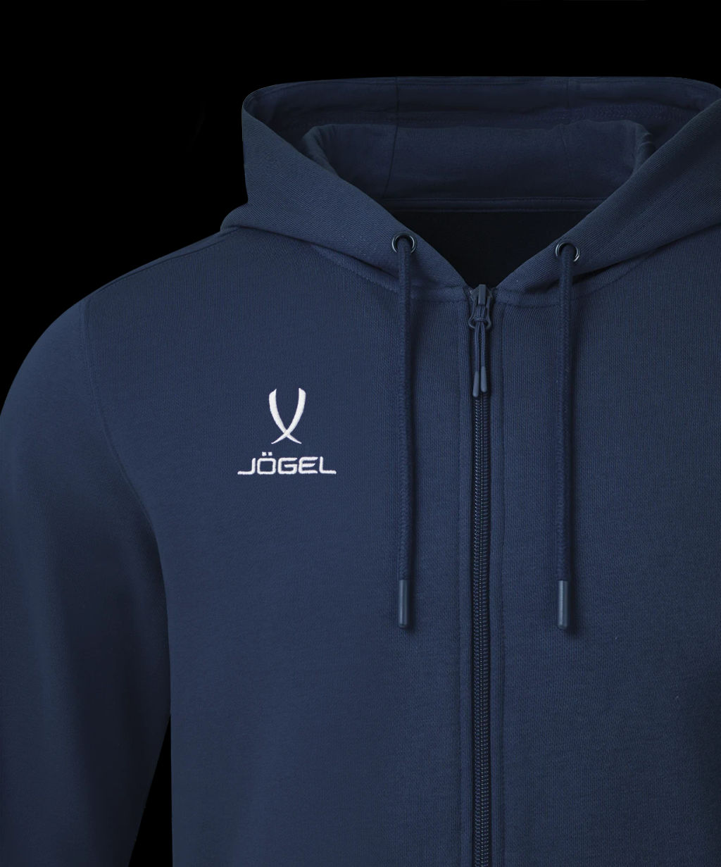 Флисовое худи на молнии JOGEL ESSENTIAL Cotton Fleece FZ Hoodie, темно-синий  фото 4