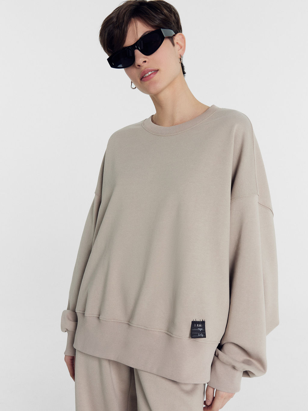 Свитшот женский в кофейно-коричневом цвете - Mark formelle фото 7