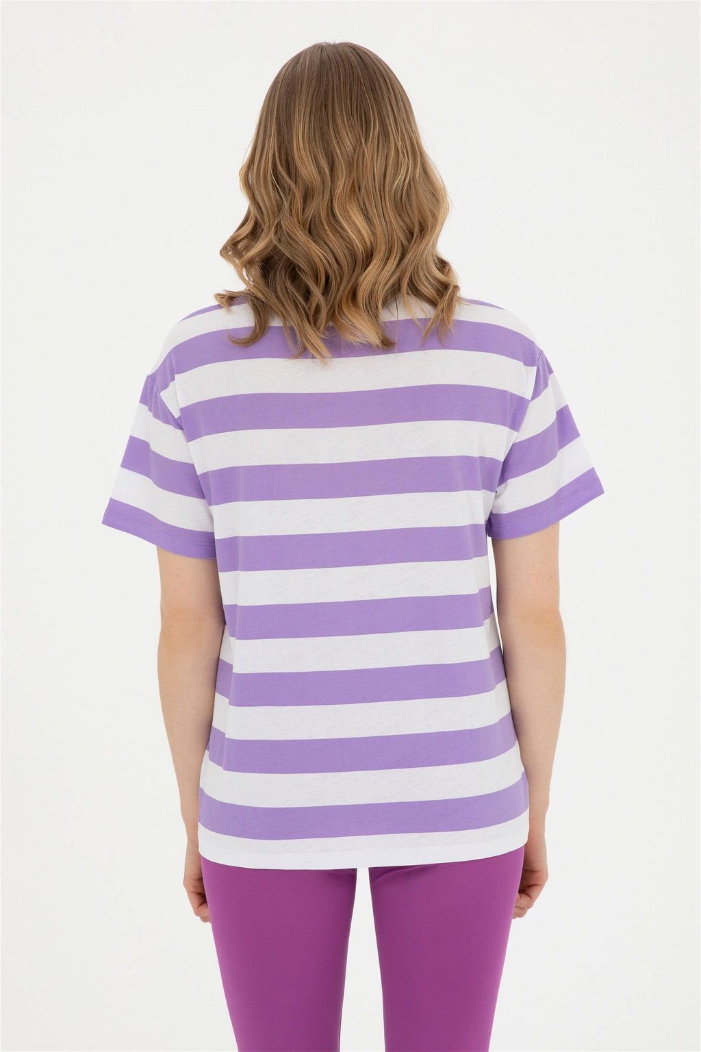 U. S. Polo Assn / Женская сиреневая футболка с круглым вырезом - U.s. polo assn фото 5