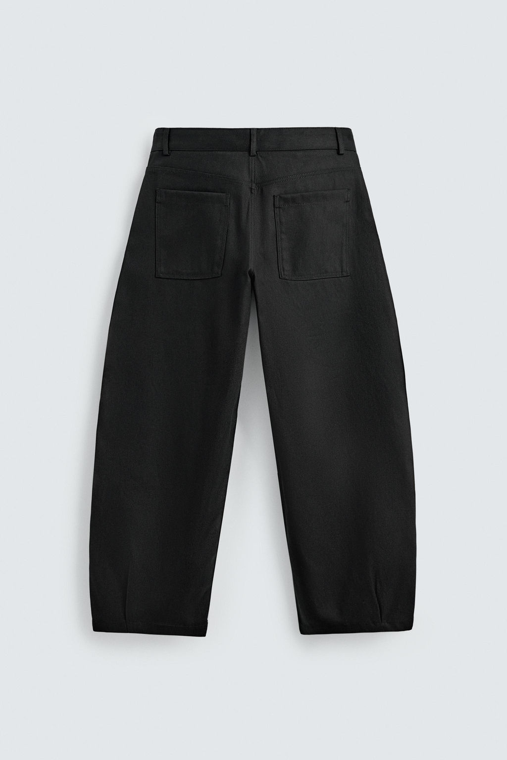 PANTAL?N BARREL FIT LYOCELL - ALGOD?N / Negro - Zara фото 8