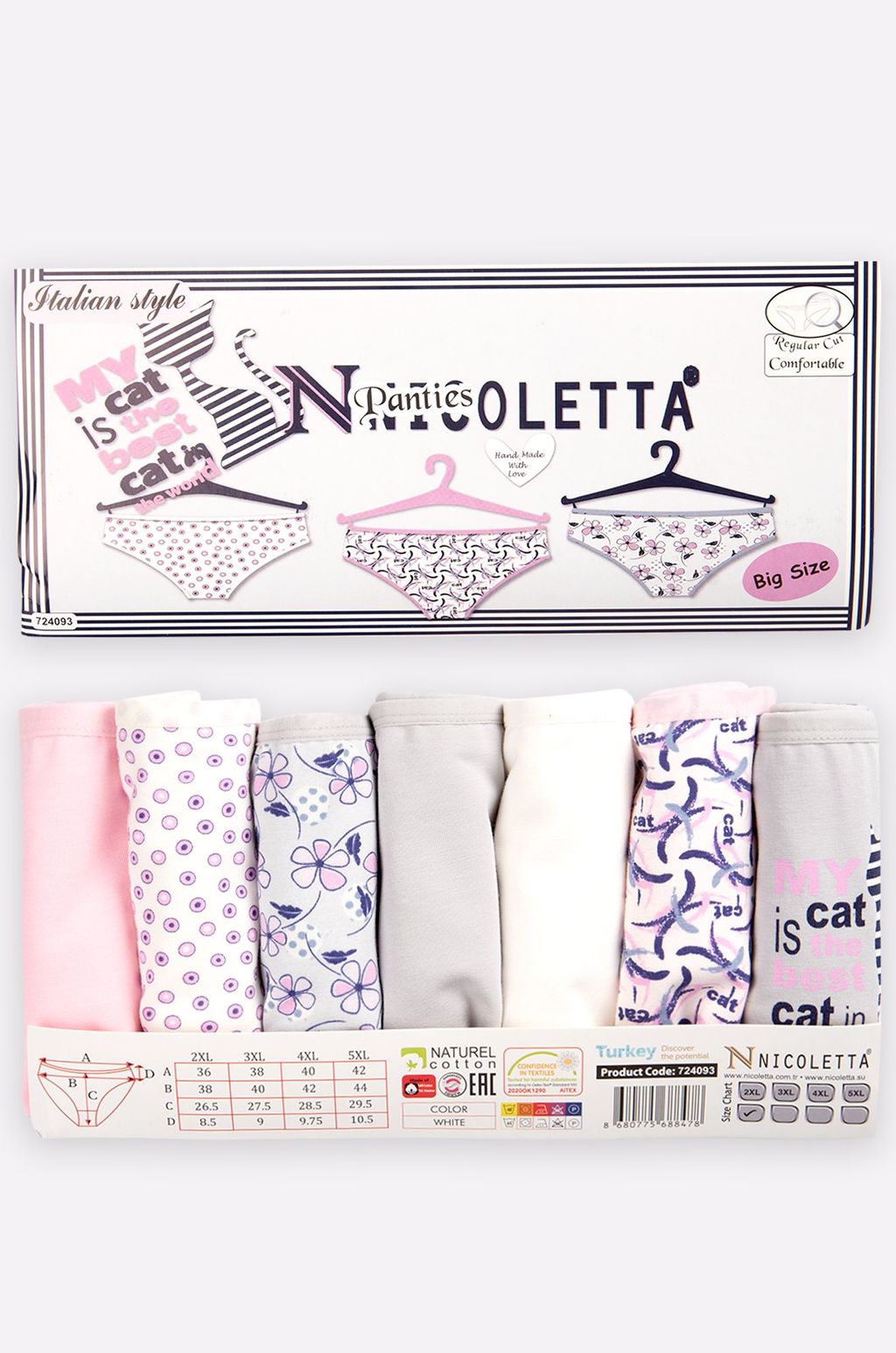 Женские трусы-слипы 7 шт. Nicoletta  фото 5