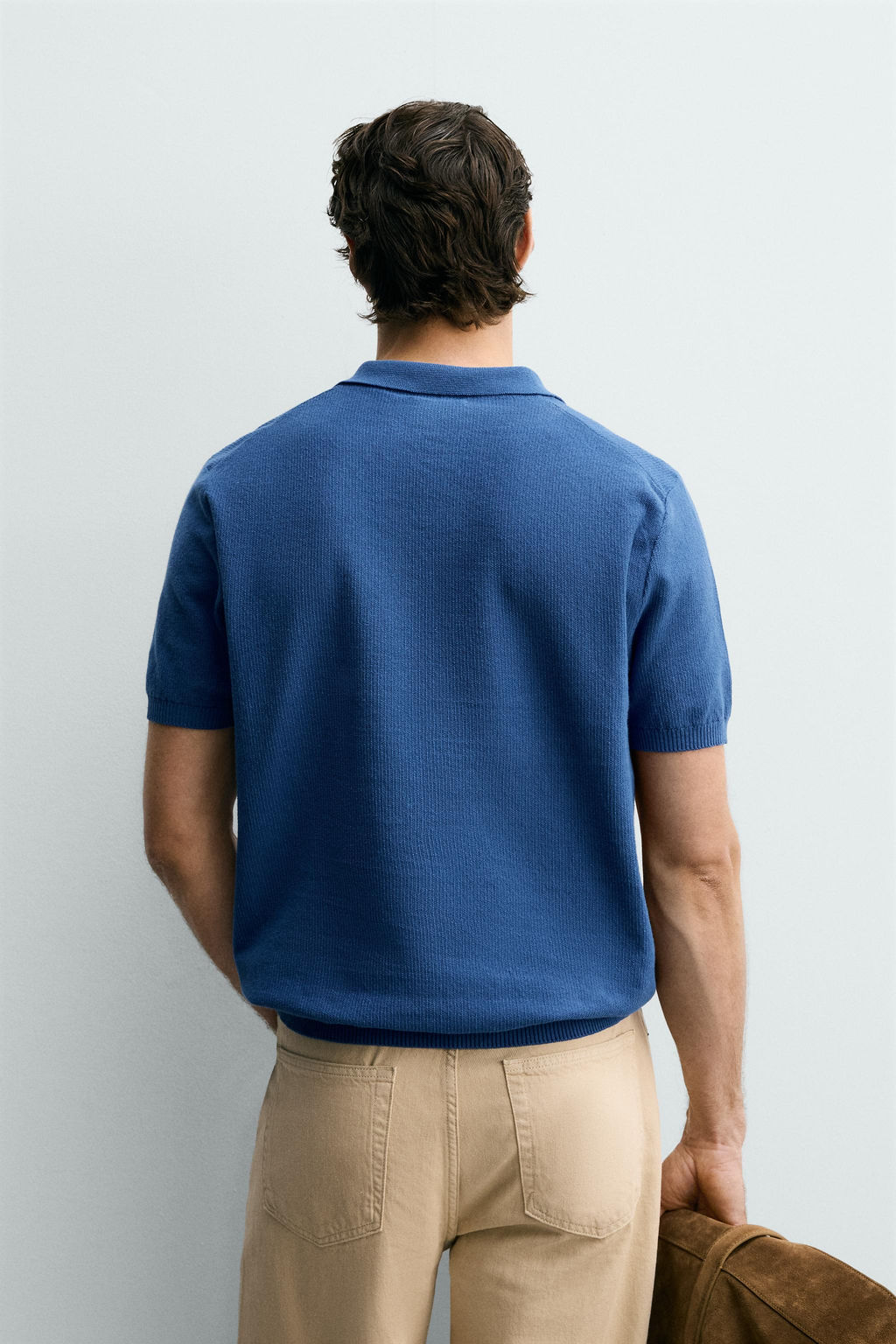 POLO PUNTO REGULAR FIT ESTRUCTURA / Azul?n - Zara фото 4