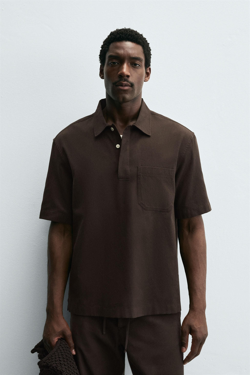 LYOCELL/COTTON POLO SHIRT - Zara фото 2