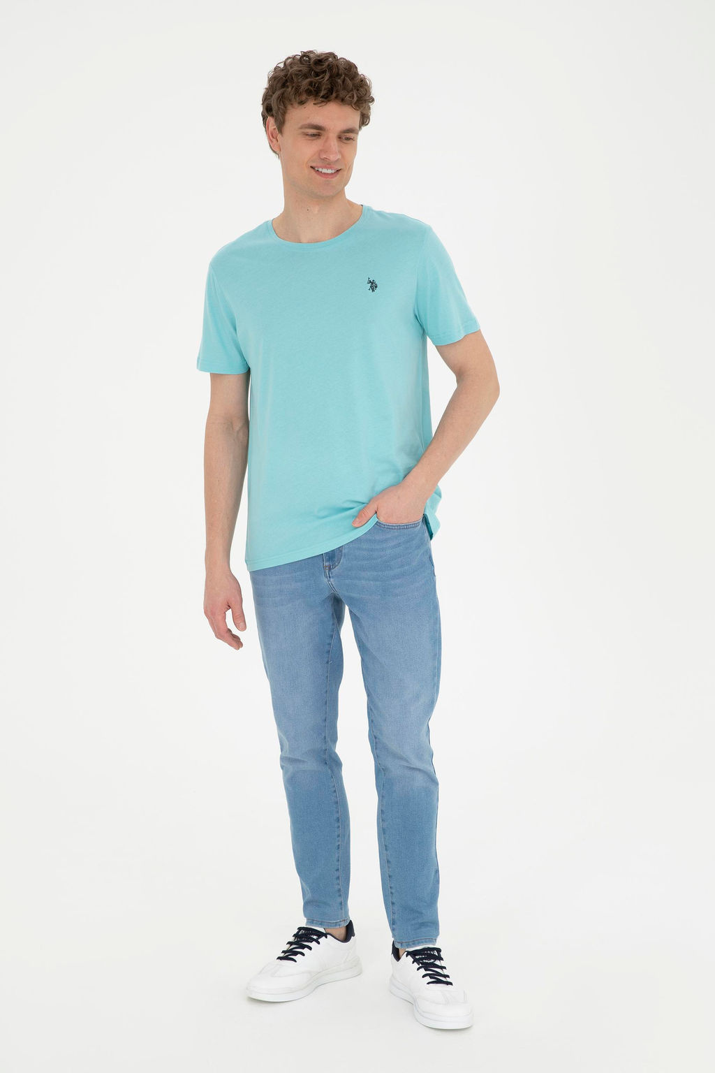 Мужская мятная базовая футболка Неожиданная скидка в корзине - U.s. polo assn фото 11