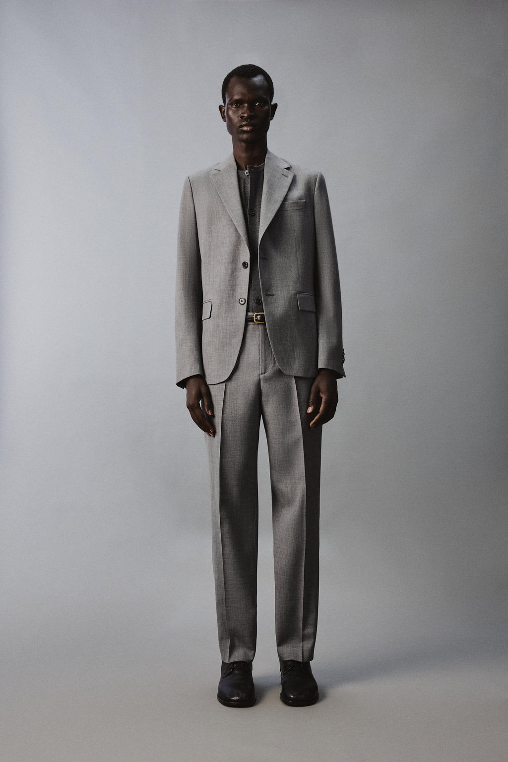 PANTAL?N SLIM FIT TRAJE ESTRUCTURA / Gris - Zara фото 9