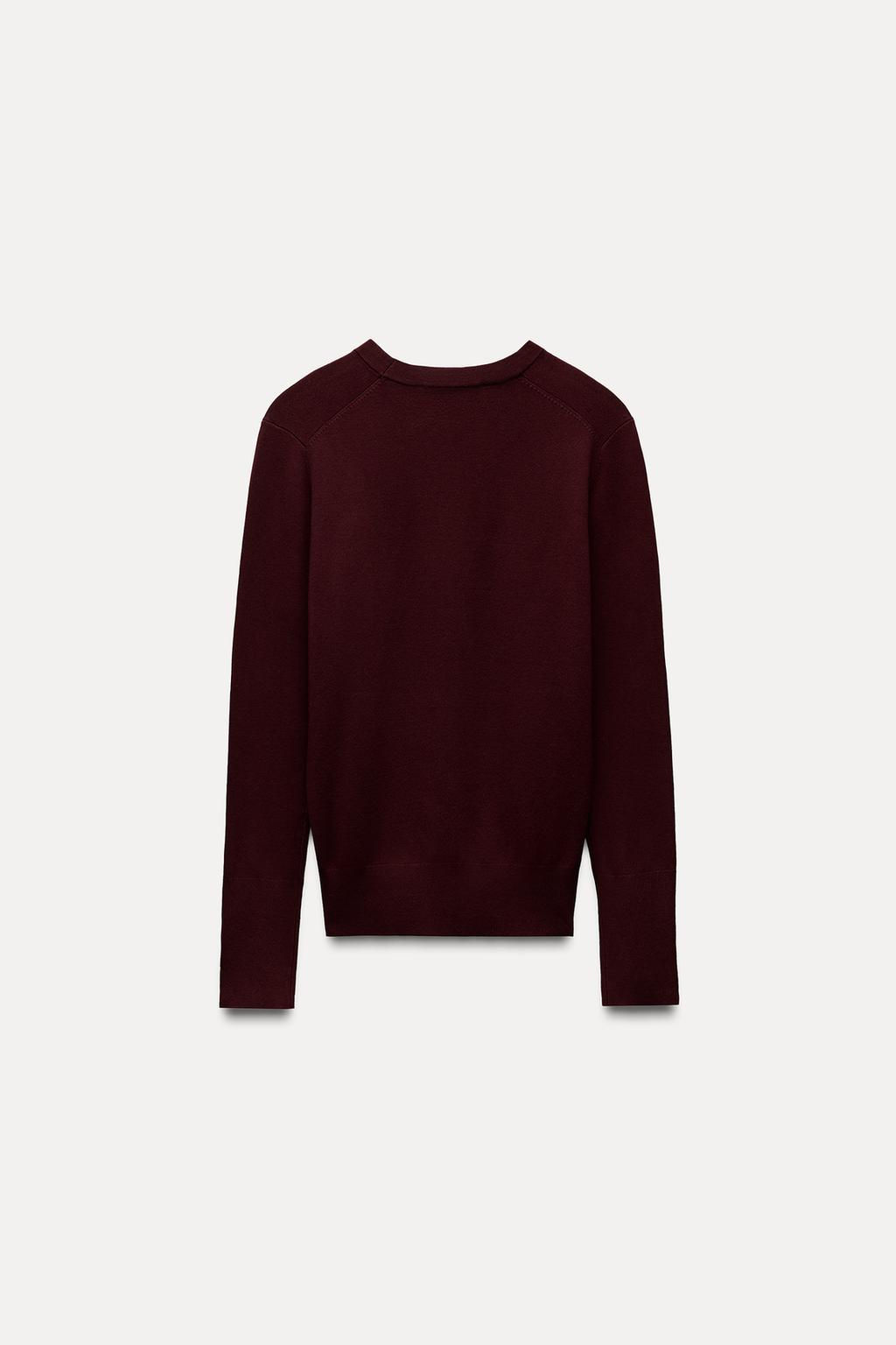 BASIC PLAIN KNIT SWEATER - Zara фото 9