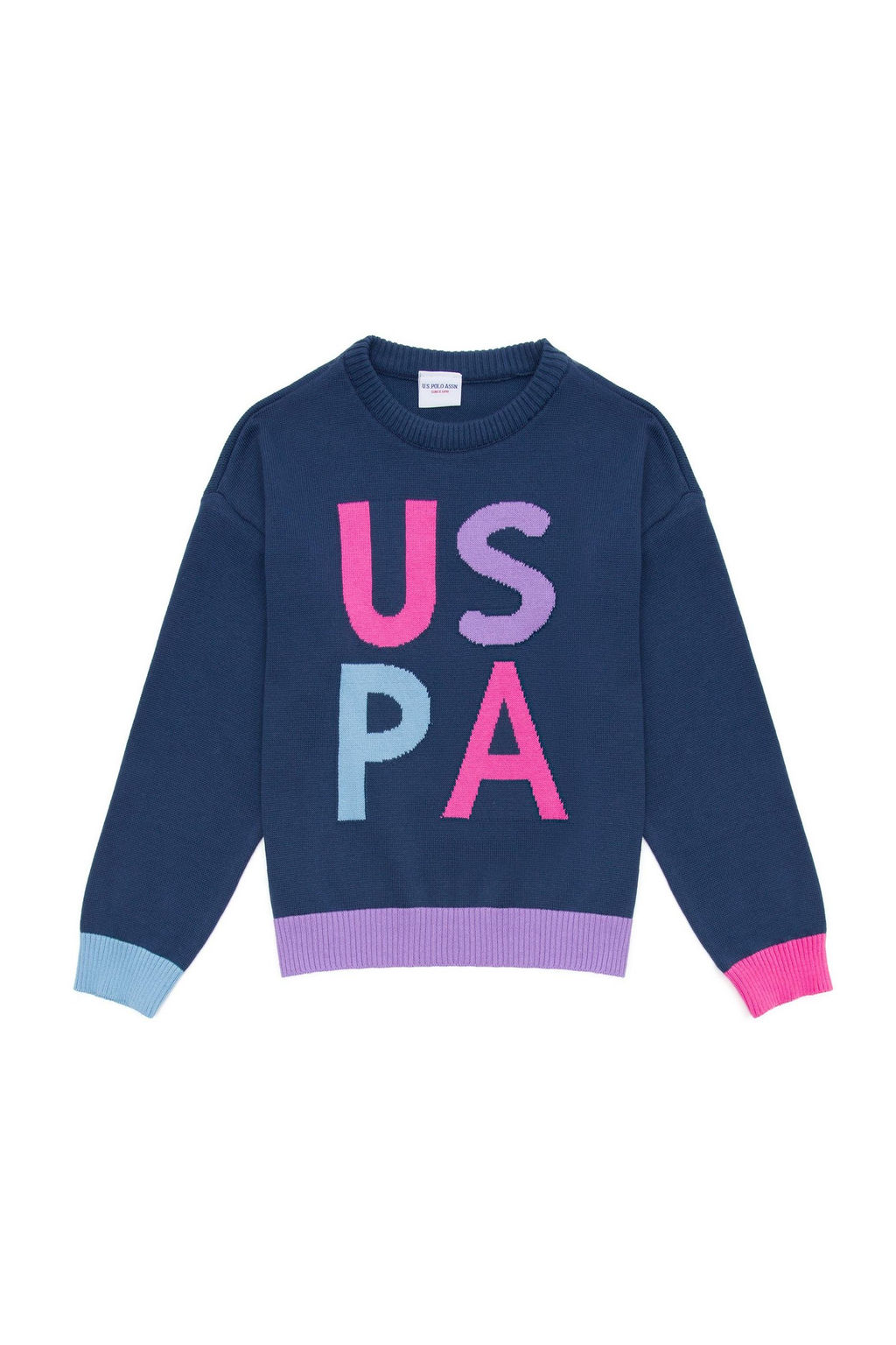 U. S. Polo Assn Свитер цвета индиго для девочек с круглым вырезом - U.s. polo assn фото 6