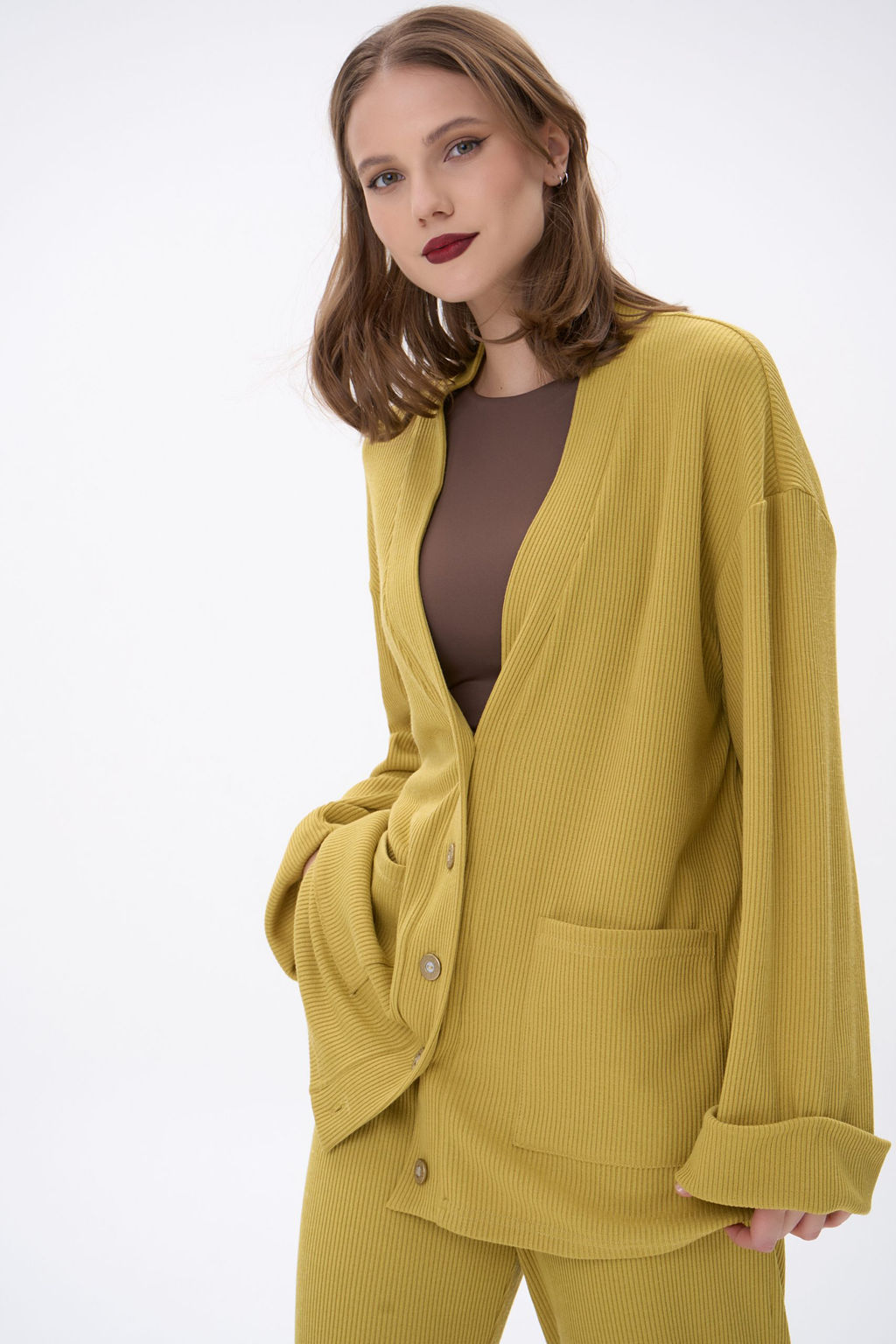 Кардиган Эмили (горчичный) - Эльза фото 14