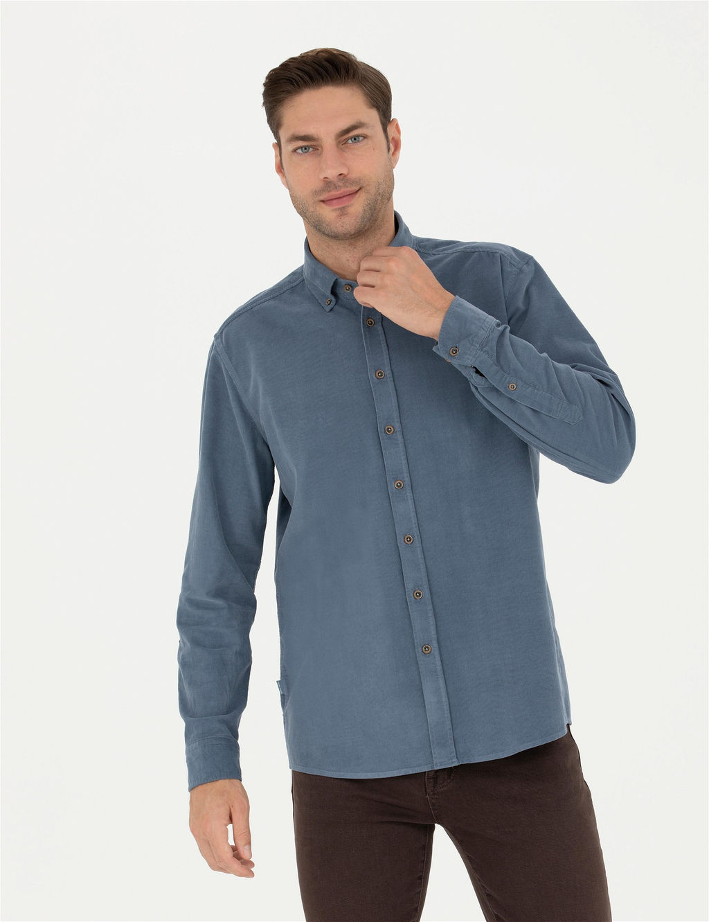 Koyu Mavi Regular Fit Uzun Kollu G_mlek - Pierre cardin фото 3