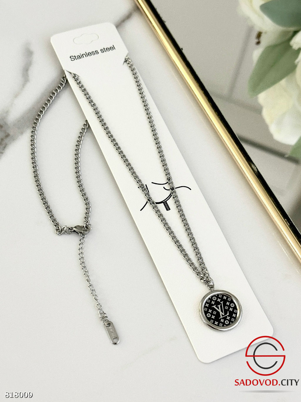 Цепочка с кулоном из медицинской стали