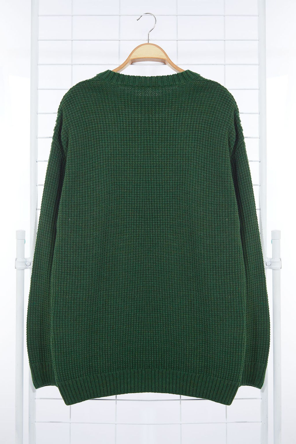 TRENDYOL MAN Indigo Oversize Bisiklet Yaka Dokulu Kazak TMNAW24KZ00032 - Trendyolmilla фото 30