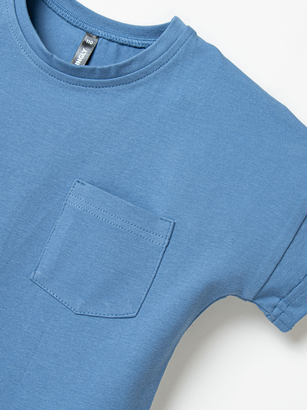 Футболка базовая Деним с карманом - Bungly фото 3