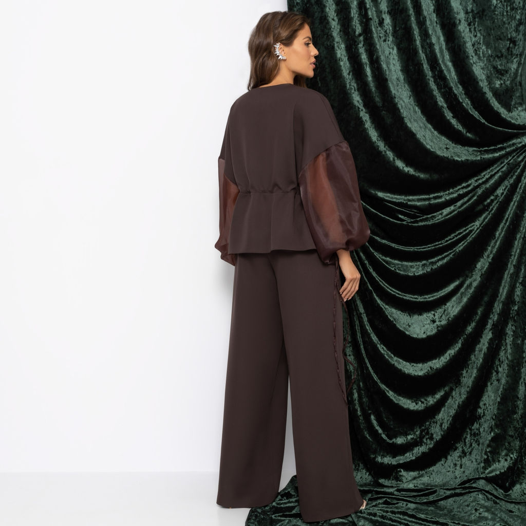 Брючный костюм для идеальной химии, Серьезная леди (2 в 1, брауни) - Charutti фото 5