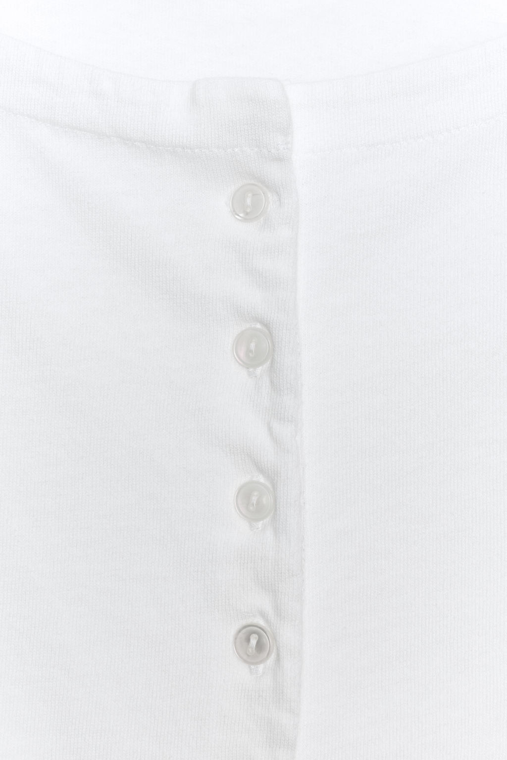 CAMISETA MANGA SISA BOTONES / Blanco - Zara фото 7
