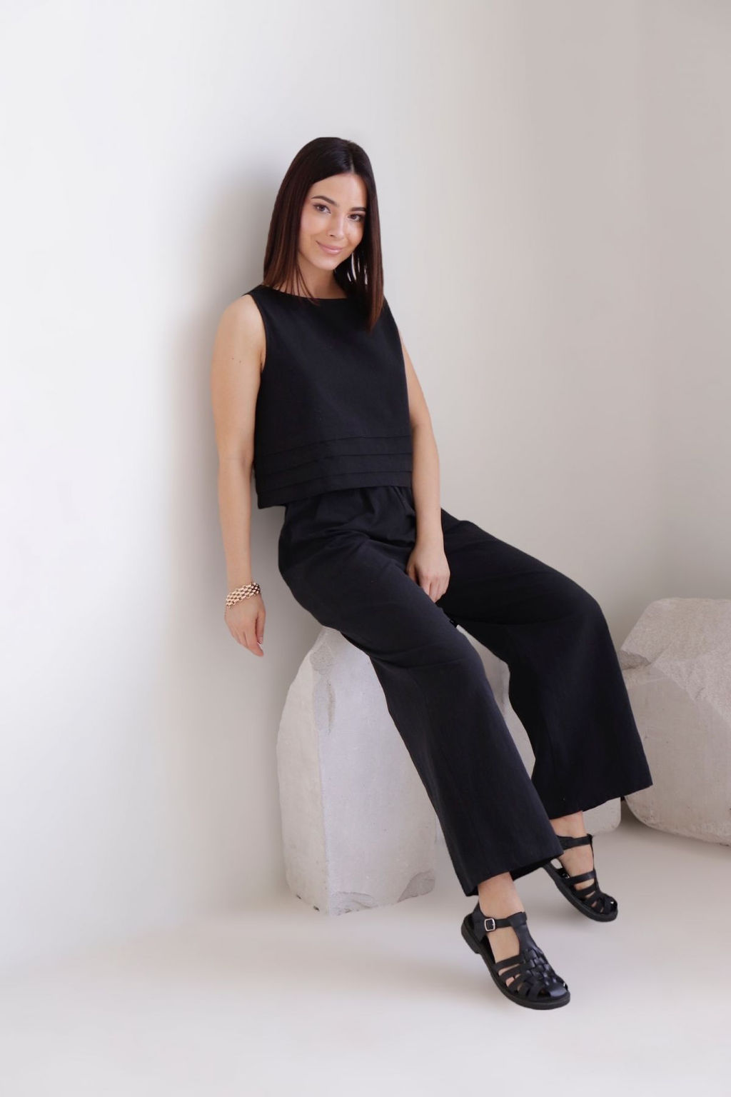 Martichelli Костюм брючный хлопковый чёрный  фото 2