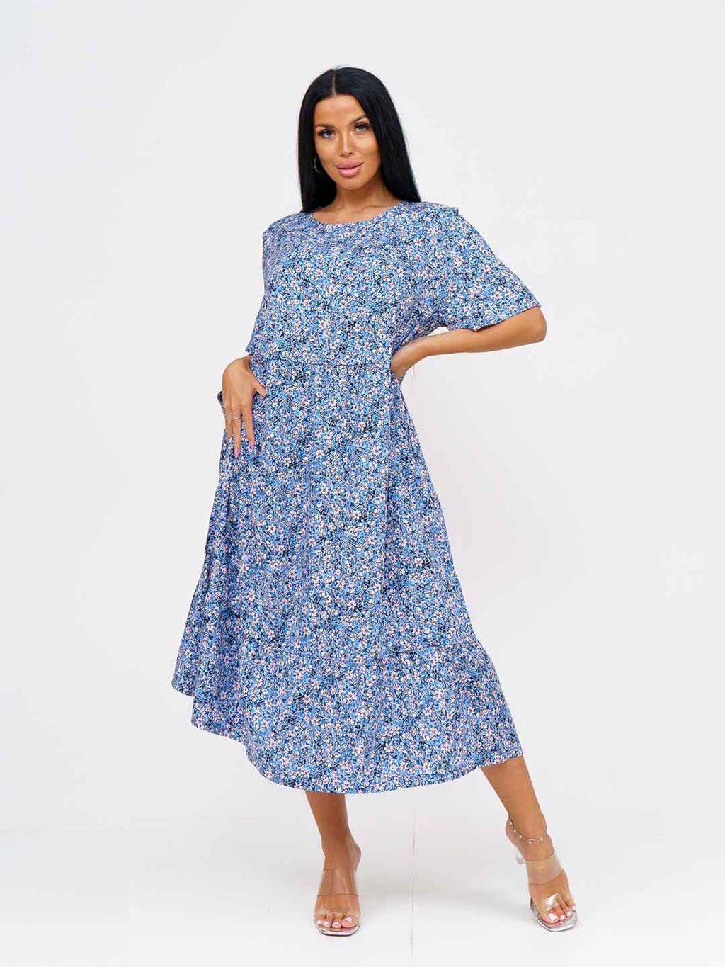 Платье женское, цвет голубой