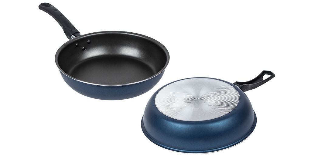 АП_AZURE (Сатин) Сковорода 240мм. 1 ручка без крышки а/п (синий) арт.67241 Калитва