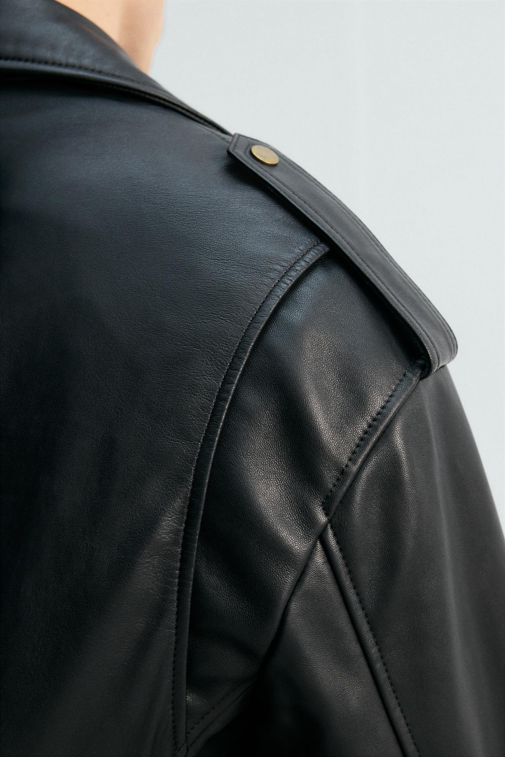 LEATHER BIKER JACKET LIMITED EDITION - Zara фото 5