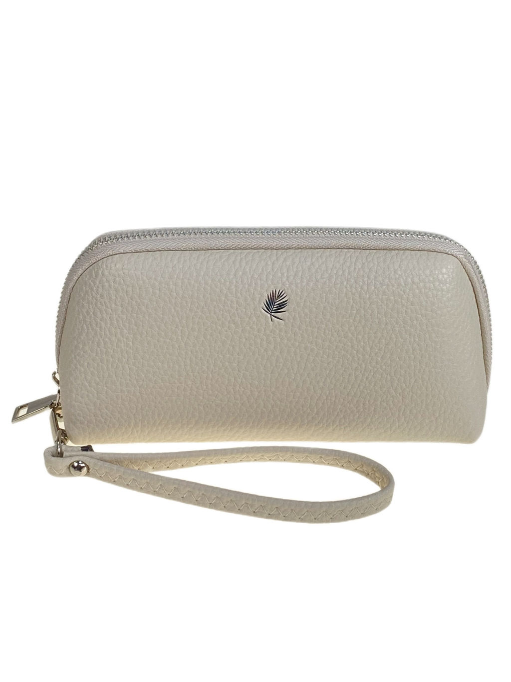 Женский кошелёк из натуральной кожи, цвет светло бежевый