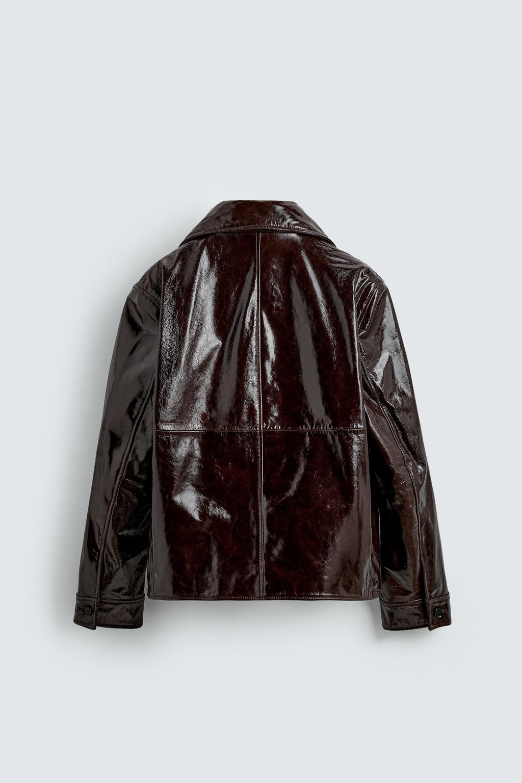 SHINY LEATHER JACKET - Zara фото 9