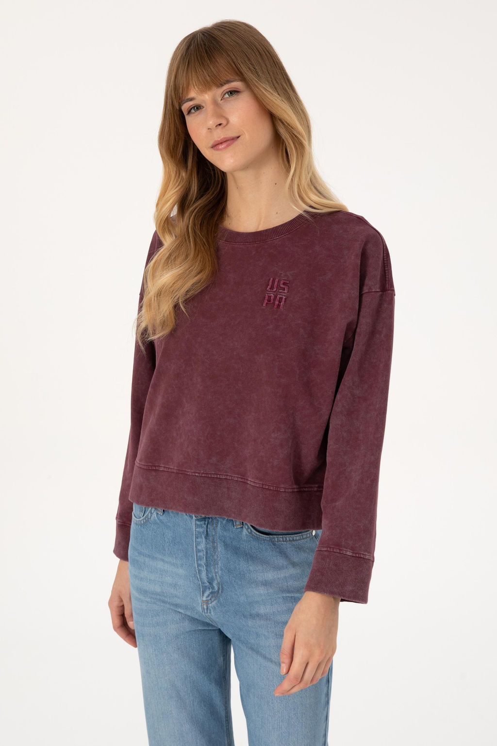 Kad_n Bordo Sweatshirt - U.s. polo assn фото 3