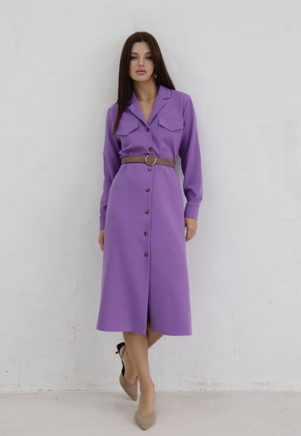 Платье-рубашка с английским воротником - Martichelli фото 336