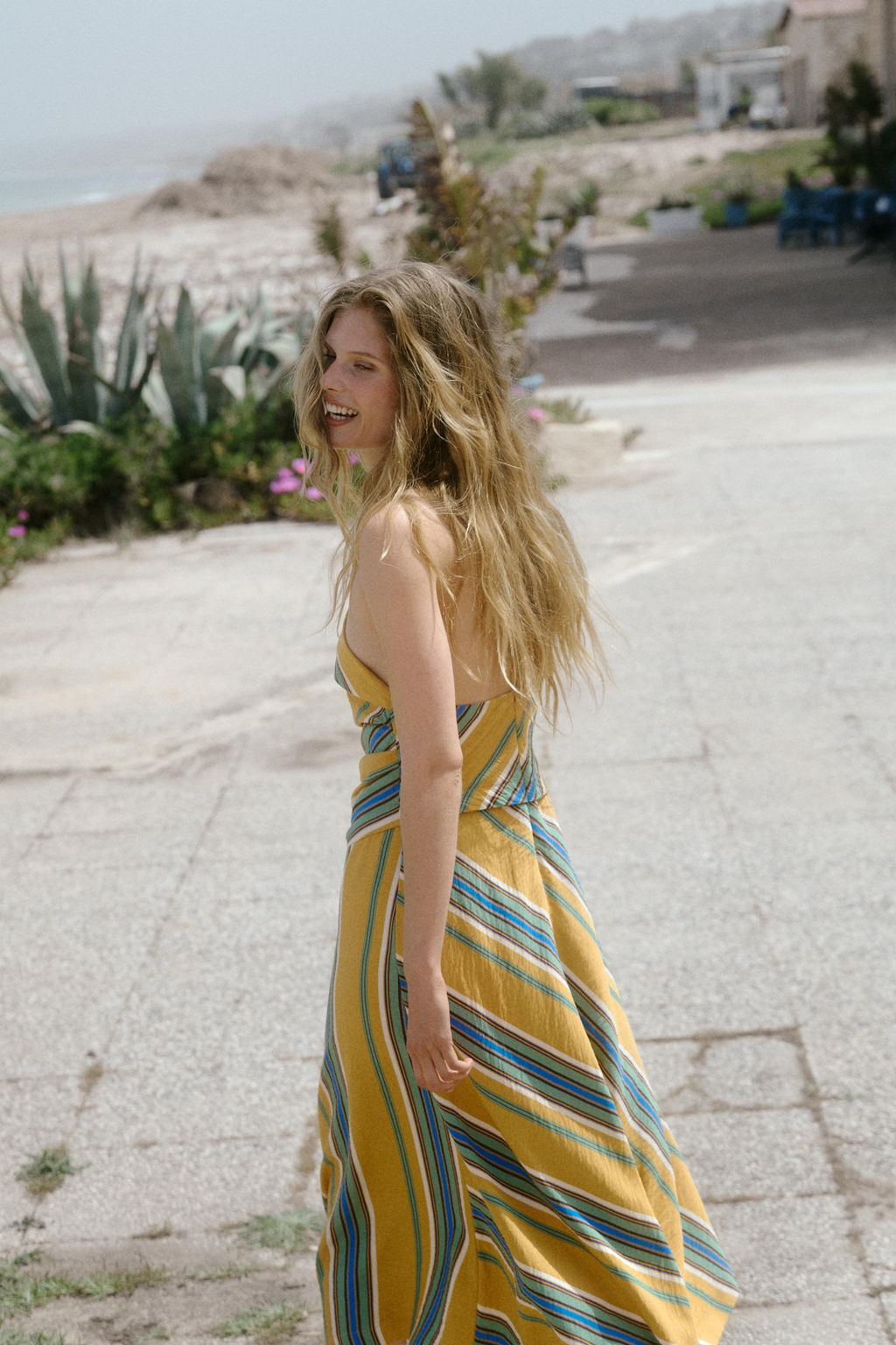 VESTIDO MIDI RAYAS ASIM?TRICO / Multicolor - Zara фото 3