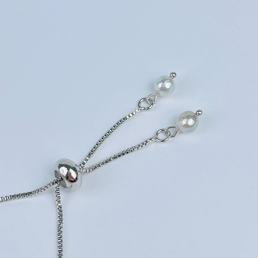 Браслет регулируемый с Жемчугом - Радуга самоцветов фото 3