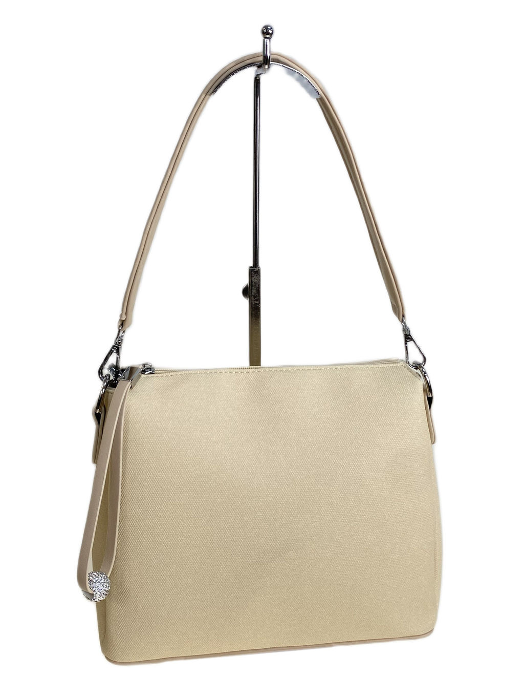 Женская сумка из искусственной кожи, цвет молочный