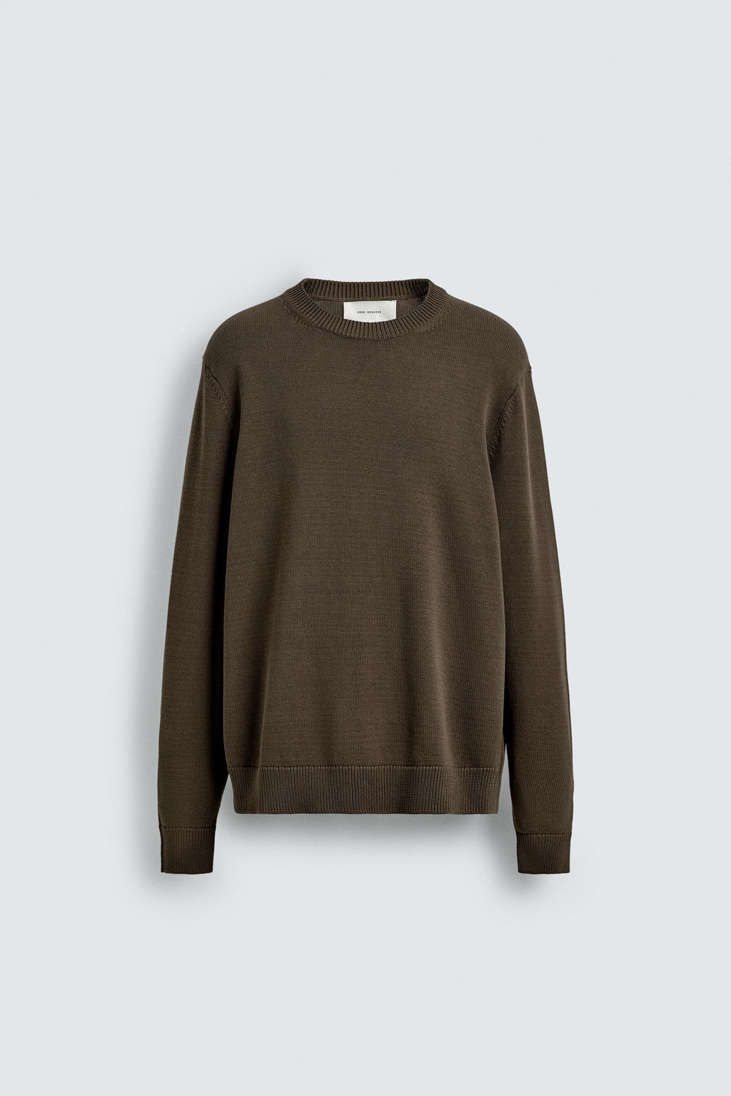 JERSEY REGULAR FIT ALGOD?N / Marr?n - Zara фото 7