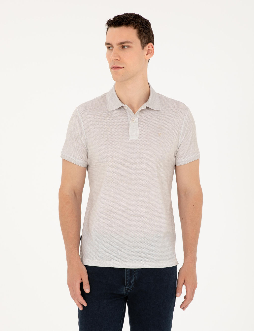 Bej Slim Fit Ti__rt - Pierre cardin фото 8
