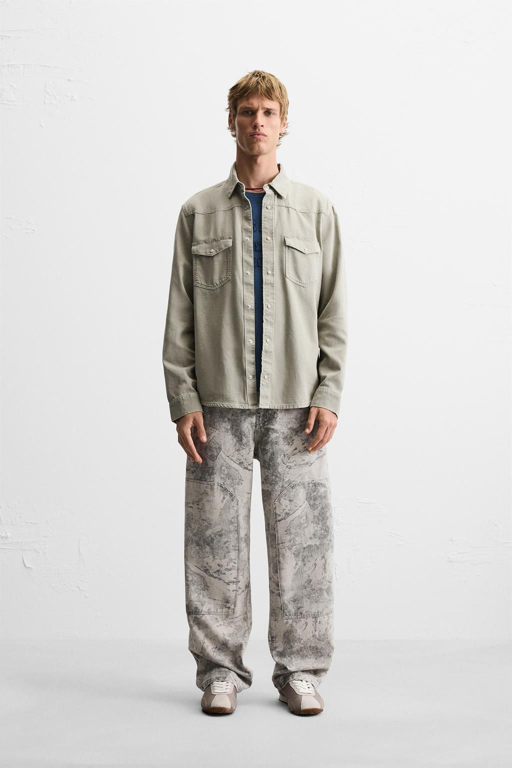 WESTERN DENIM SHIRT WITH POCKETS - Zara фото 18