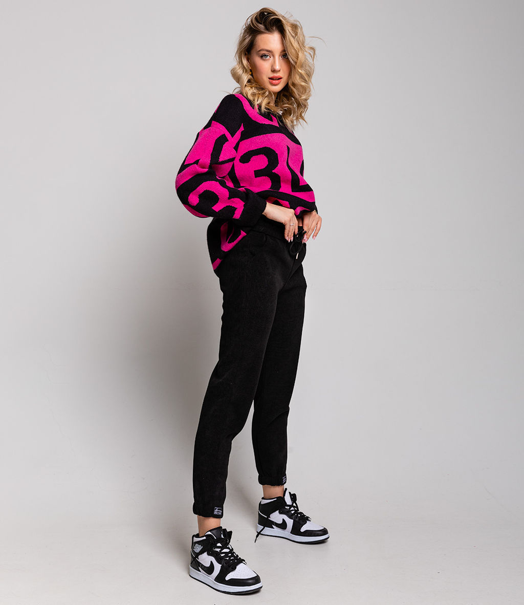 Брюки #МСК8663, чёрный