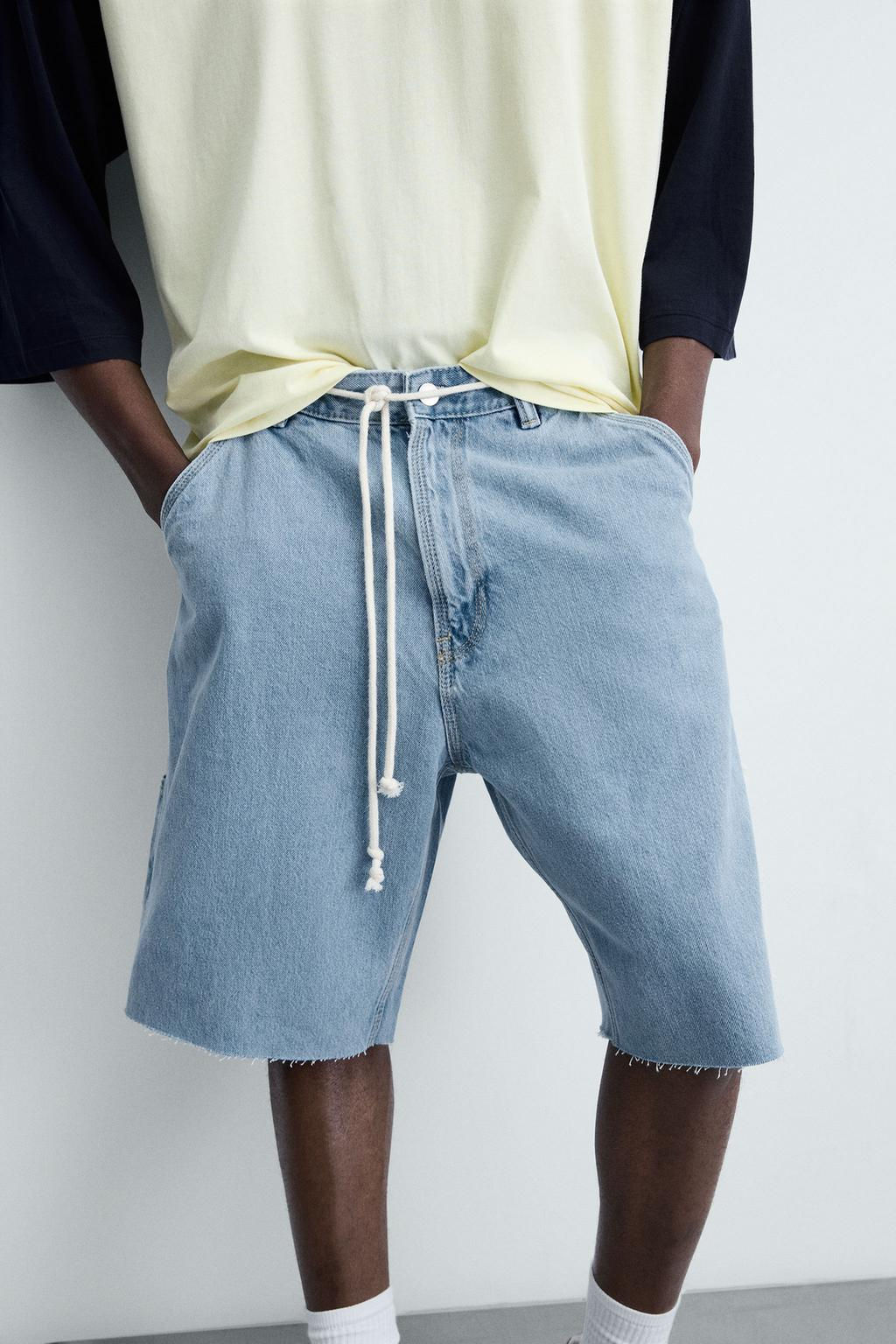 CARPENTER POCKET DENIM BERMUDA SHORTS - Zara фото 5
