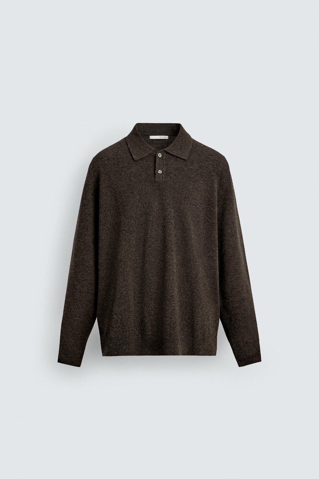 POLO PUNTO REGULAR FIT MEZCLA LANA / marr?n vigor? - Zara фото 6
