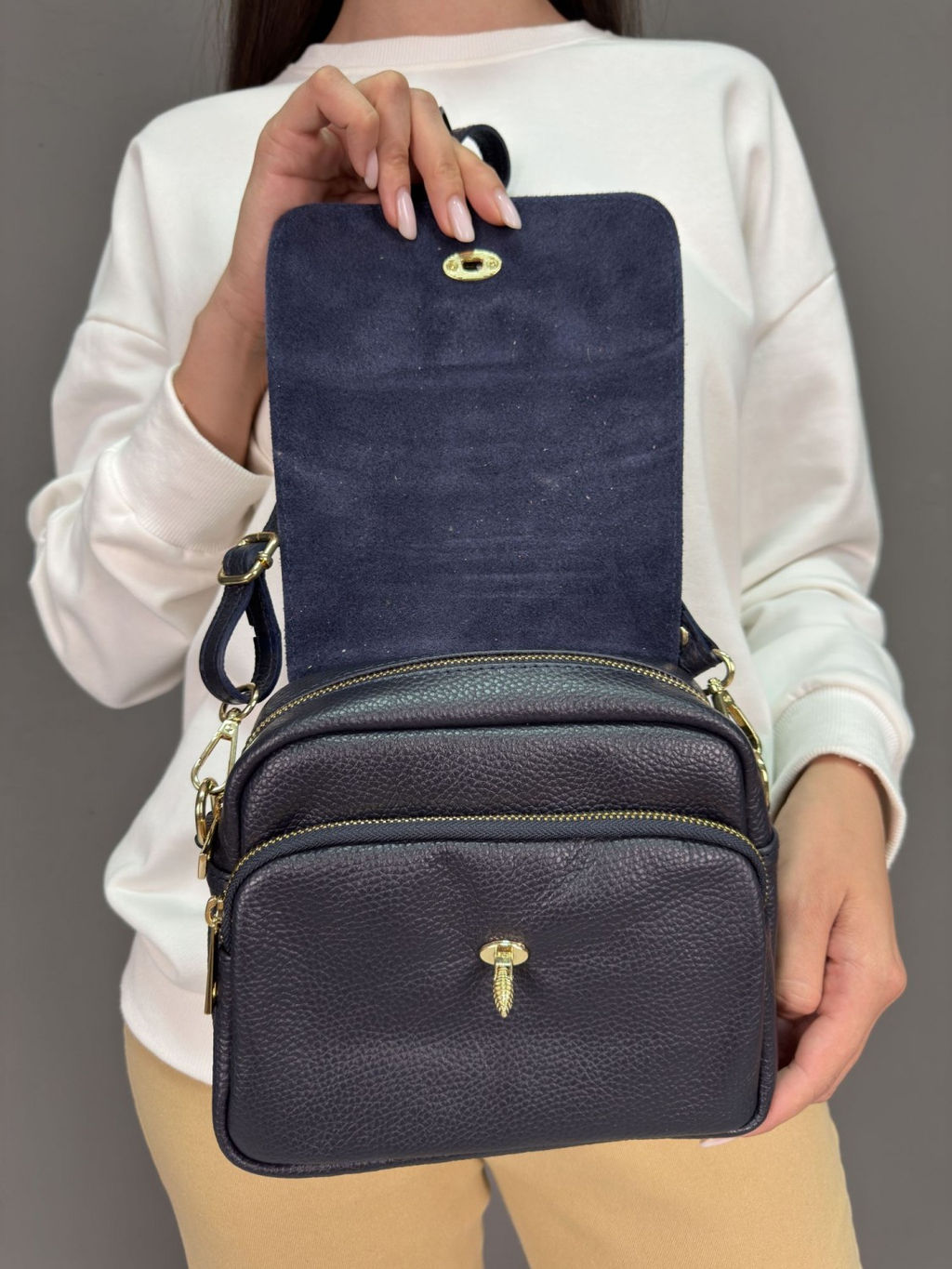 Сумка женская из телячьей кожи