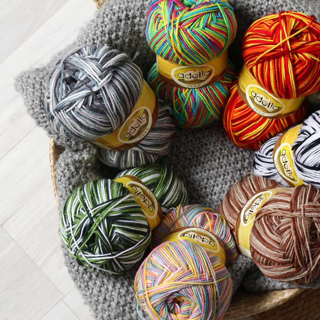 Пряжа ADELIA ZENA 100% акрил 5 шт. х 100 г 308 м  10 м