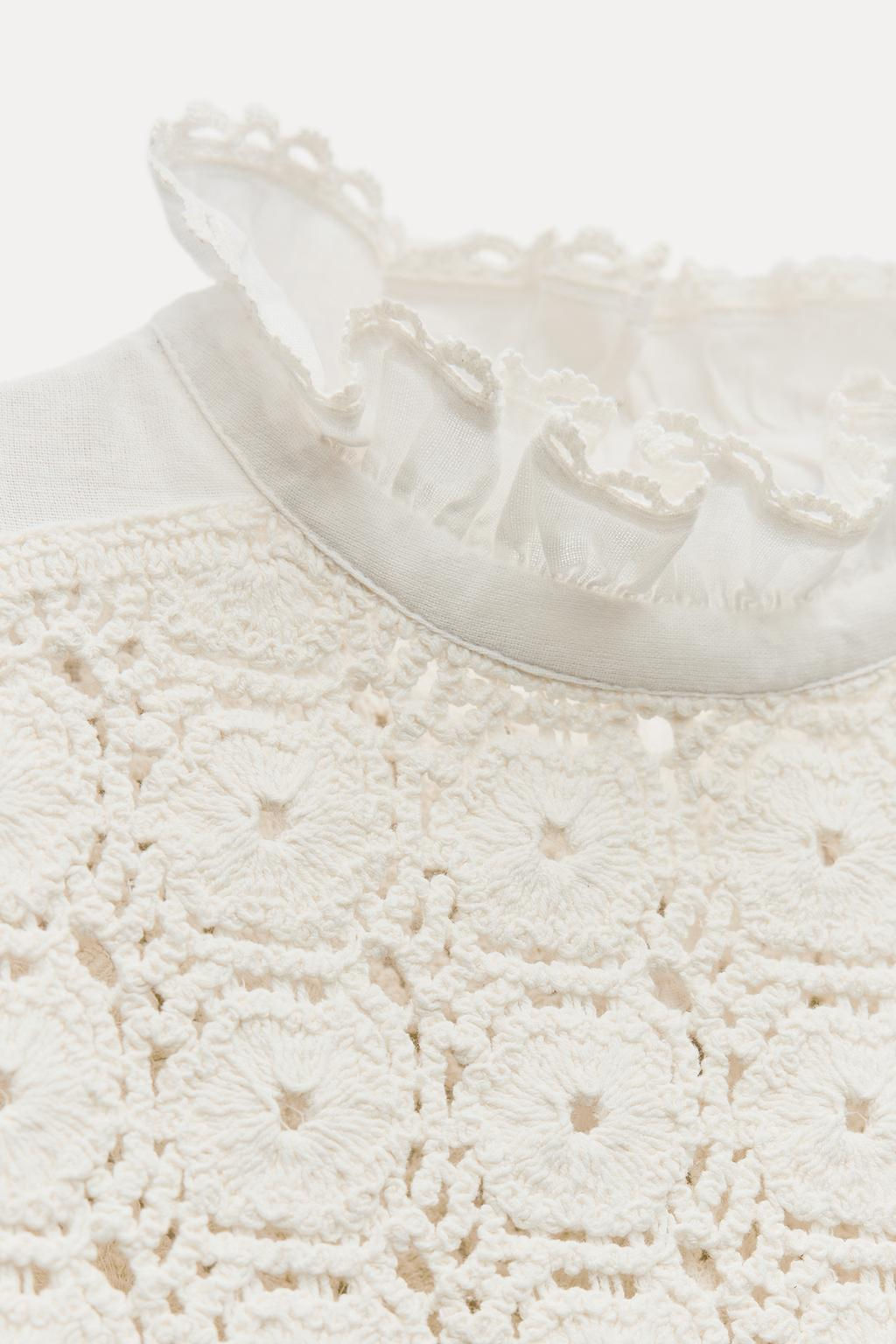 CONTRAST KNIT BLOUSE - Zara фото 6