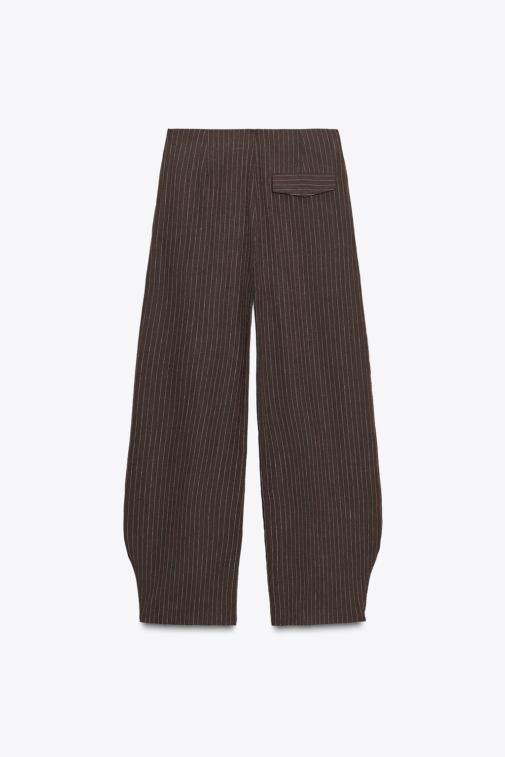 STRIPED LINEN BLEND BALLOON TROUSERS ZW COLLECTION - Zara фото 6