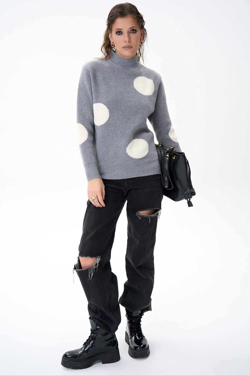 Свитер Зои (серый) - Эльза фото 3